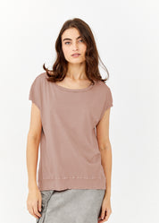 חולצה סיומת מנג'ט ווש חום ווש