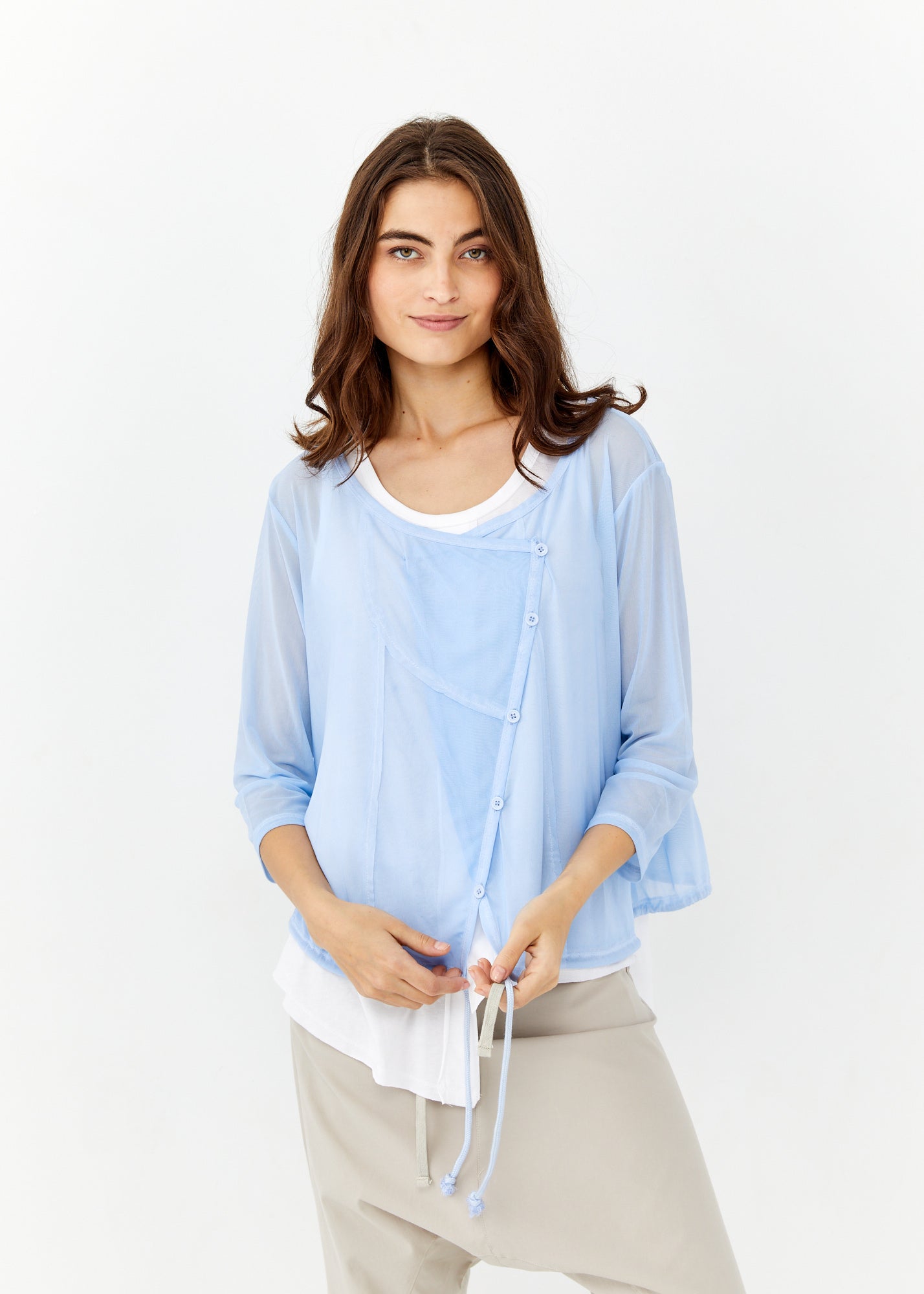 עליונית רשת סגירה אלכסונית כחול בהיר