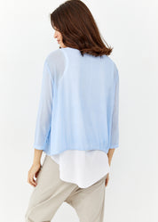 עליונית רשת סגירה אלכסונית כחול בהיר