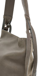 תיק עור וקנבס באקט רצועה מתכווננת אפור