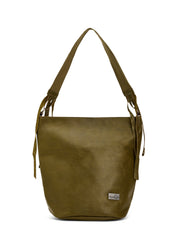 תיק עור באקט רצועה מתכווננת ירוק