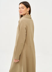 שמלה שרוול ארוך גולף ורוכסן חום