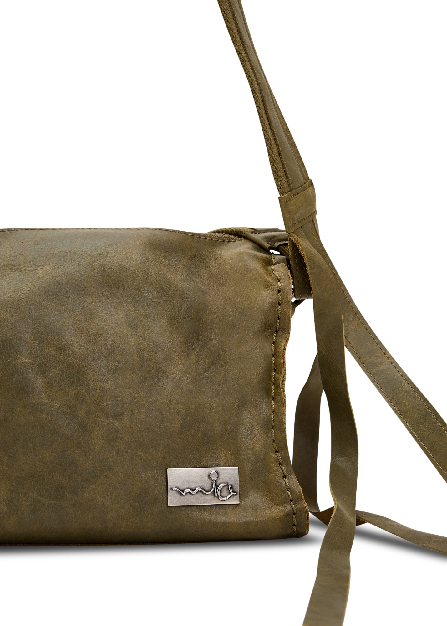 תיק עור מלבני רצועת מתכווננת חום