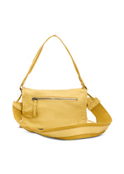 תיק עור מלבני רצועת מתכווננת צהוב