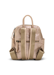 תיק גב עור קטן בז'