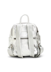 תיק גב עור קטן כסף