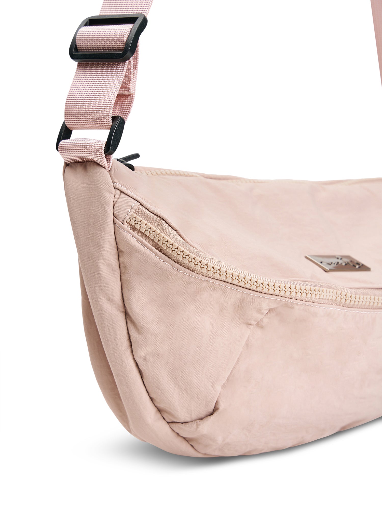 Medium pink nylon pouch bag