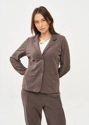 ג'קט בסגנון מחוייט פרנץ' טרי חום