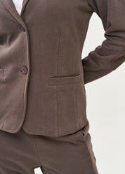 ג'קט בסגנון מחוייט פרנץ' טרי חום