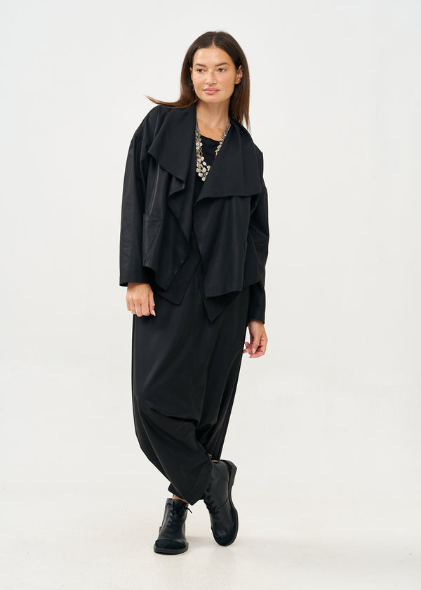 מכנס חצאית קלאסי עם ברק שחור