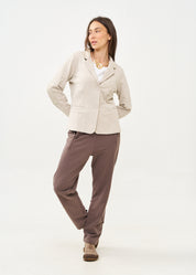 ג'קט בסגנון מחוייט פרנץ' טרי אפור בהיר