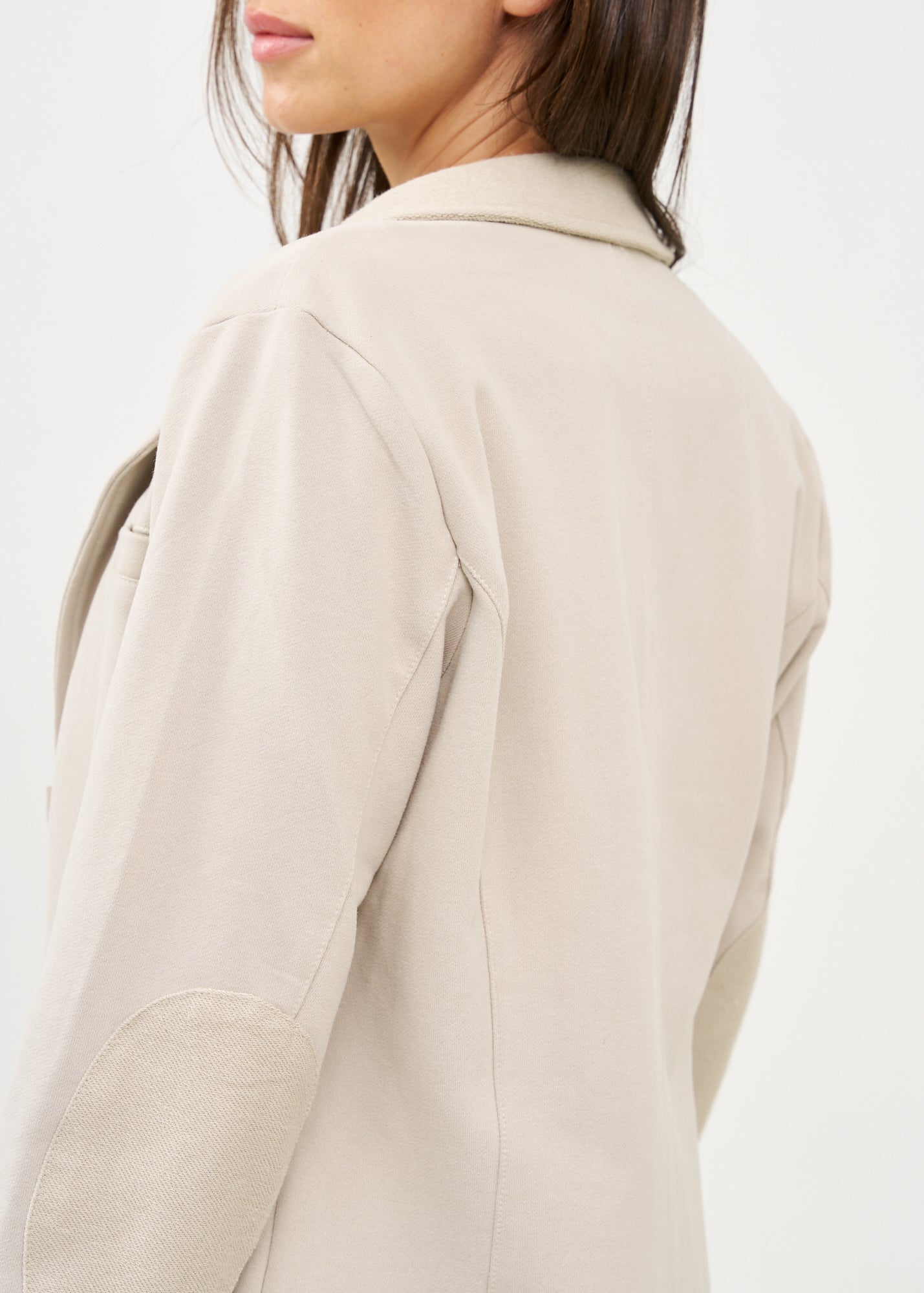 ג'קט בסגנון מחוייט פרנץ' טרי אפור בהיר