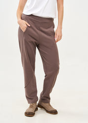 מכנסיים פרנץ טרי עם חתכים חיצוניים חום