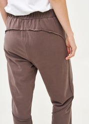 מכנסיים פרנץ טרי עם חתכים חיצוניים חום