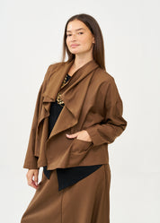 עליונית קלאסית פתוחה עם ברק חום