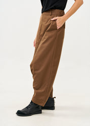 מכנס חצאית קלאסי עם ברק חום