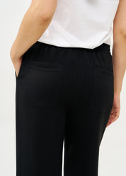 מכנסיים רחבים מבד רך שחור