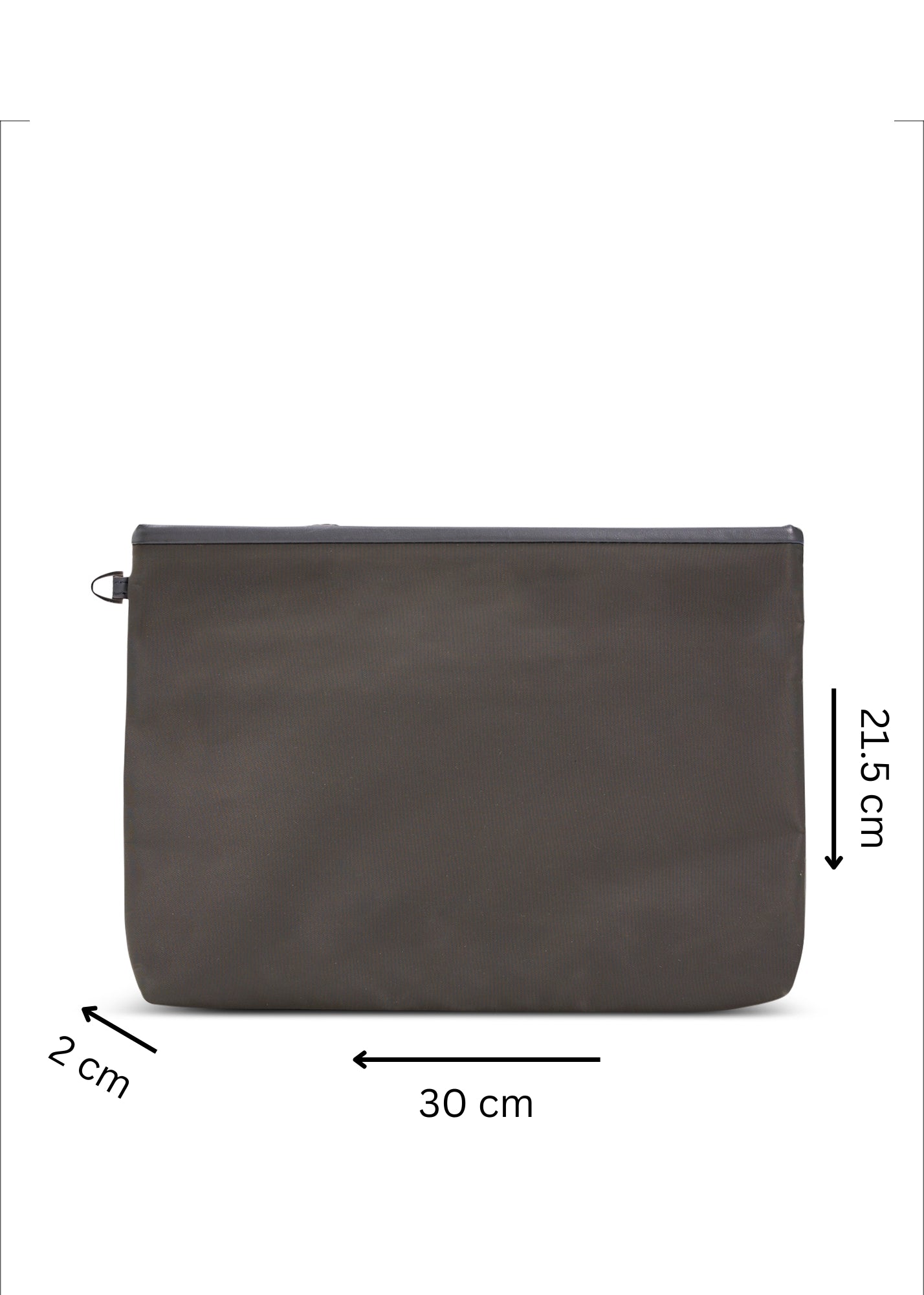 Gray nylon evening bag