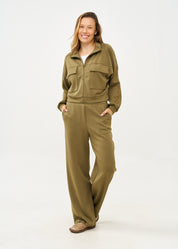 ג'קט שני כיסים קידמיים ורוכסן ירוק