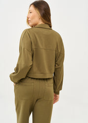 ג'קט שני כיסים קידמיים ורוכסן ירוק