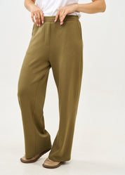 מכנסיים רחבים מבד רך ירוק