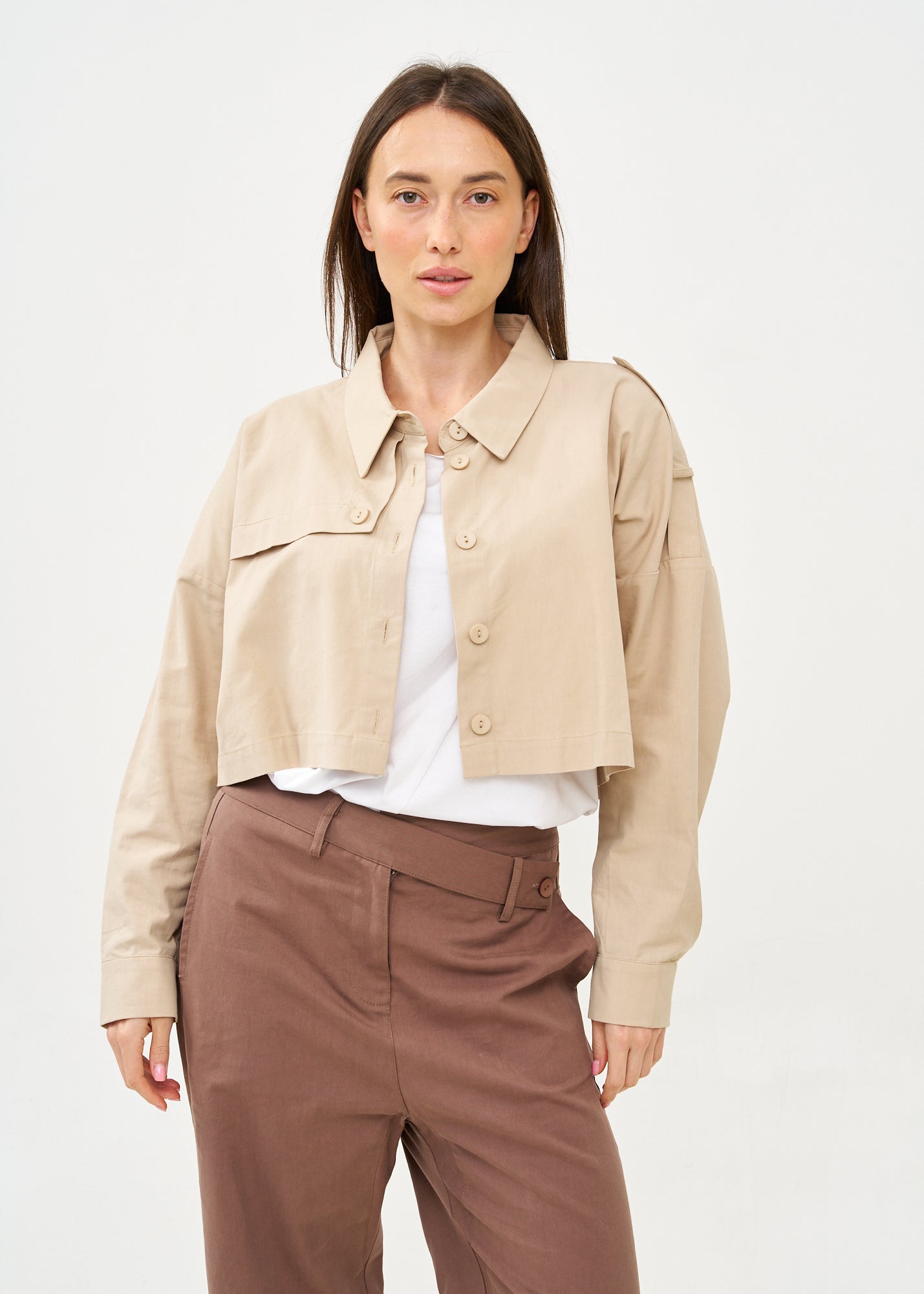 ג׳קט עם כותפת ארוכה סטון