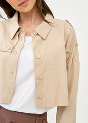 ג׳קט עם כותפת ארוכה סטון