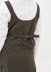 וסט כתפיות עם אבזמים אפור כהה