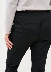מכנסיים ארוכים כיווץ בברך שחור