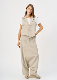 Stone Square Pocket Skirt-Like Pants - 00