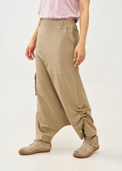 מכנס חצאית עם כיס וכיווץ חום