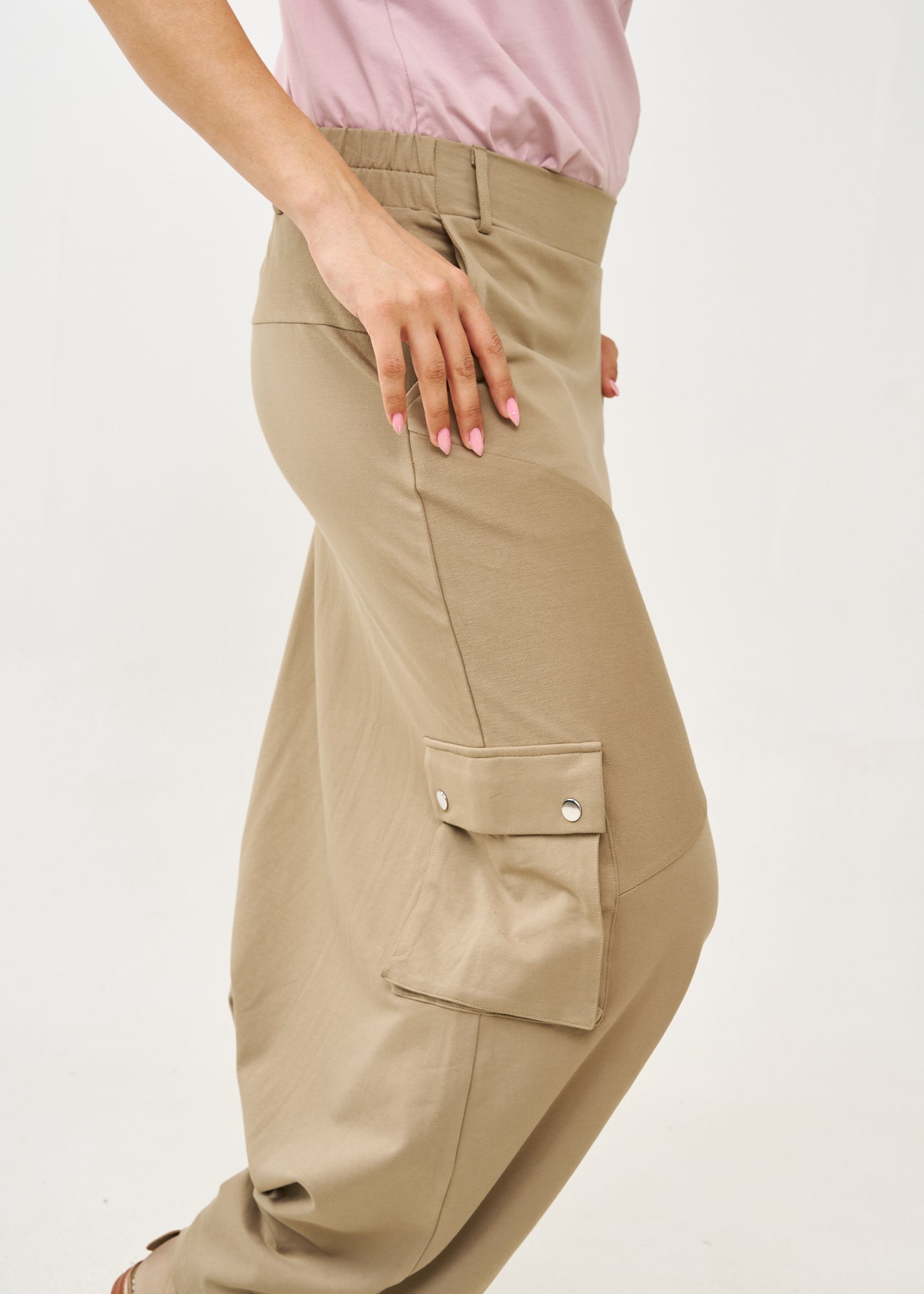 מכנס חצאית עם כיס וכיווץ חום