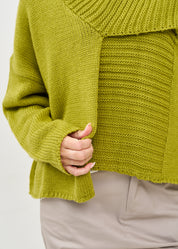 עליונית סריג עם רוכסן ירוק