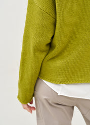 עליונית סריג עם רוכסן ירוק