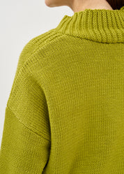 עליונית סריג עם רוכסן ירוק