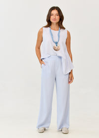 Classic light blue straight-leg trousers - 00