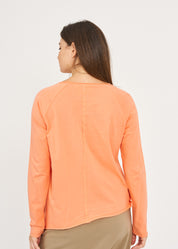 Orange cut long sleeve shirt