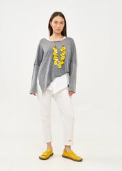 סריג ווש עטלף אוברסייז שחור ווש