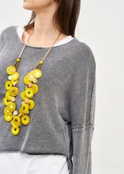 סריג ווש עטלף אוברסייז שחור ווש