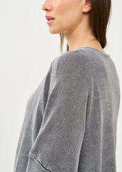 סריג ווש עטלף אוברסייז שחור ווש