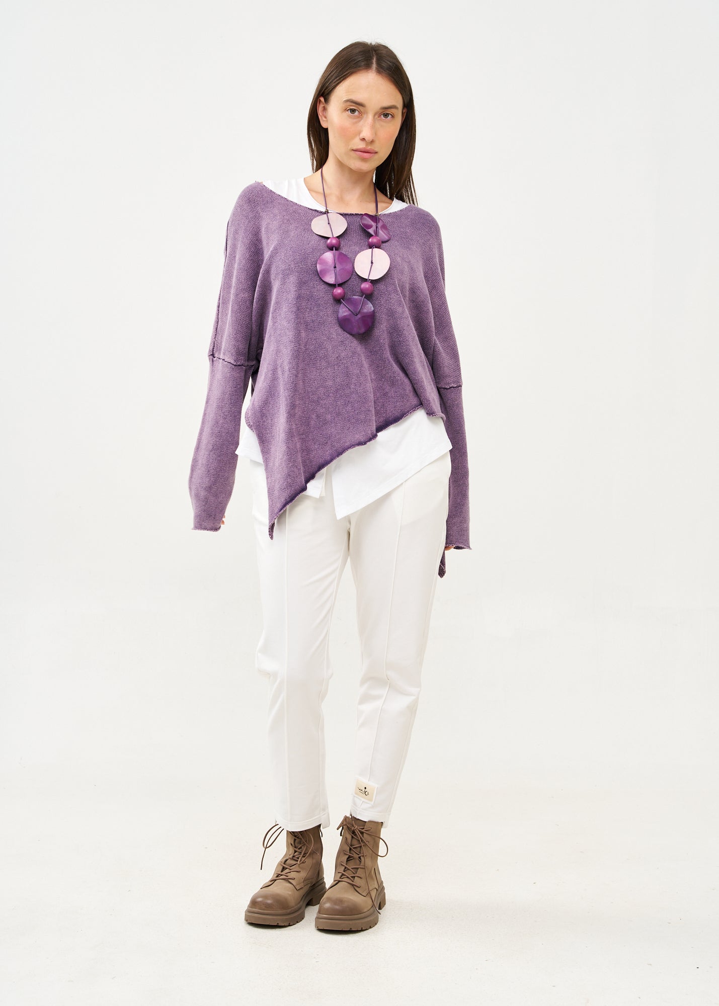 סריג ווש עטלף אוברסייז סגול ווש