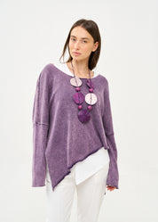 סריג ווש עטלף אוברסייז סגול ווש