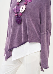 סריג ווש עטלף אוברסייז סגול ווש