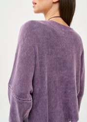 סריג ווש עטלף אוברסייז סגול ווש