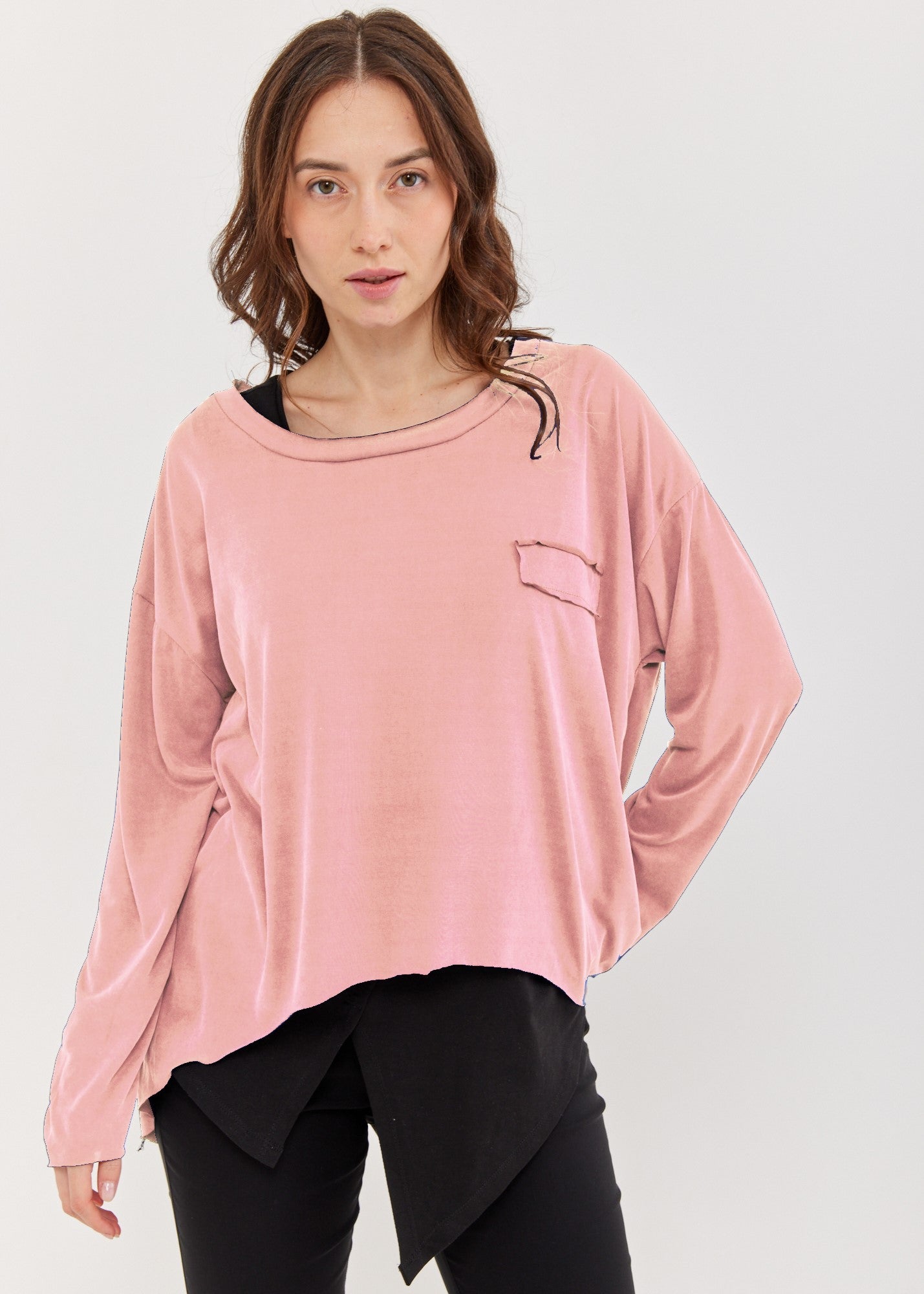 Pink wash pocket-like shirt