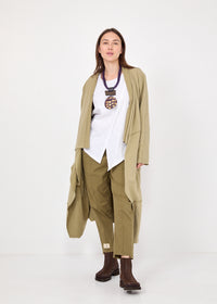 Belted top tied with a green waist - 00