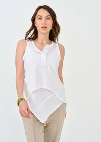 White half-button undershirt - 01
