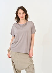 Gray kimono sleeve short shirt