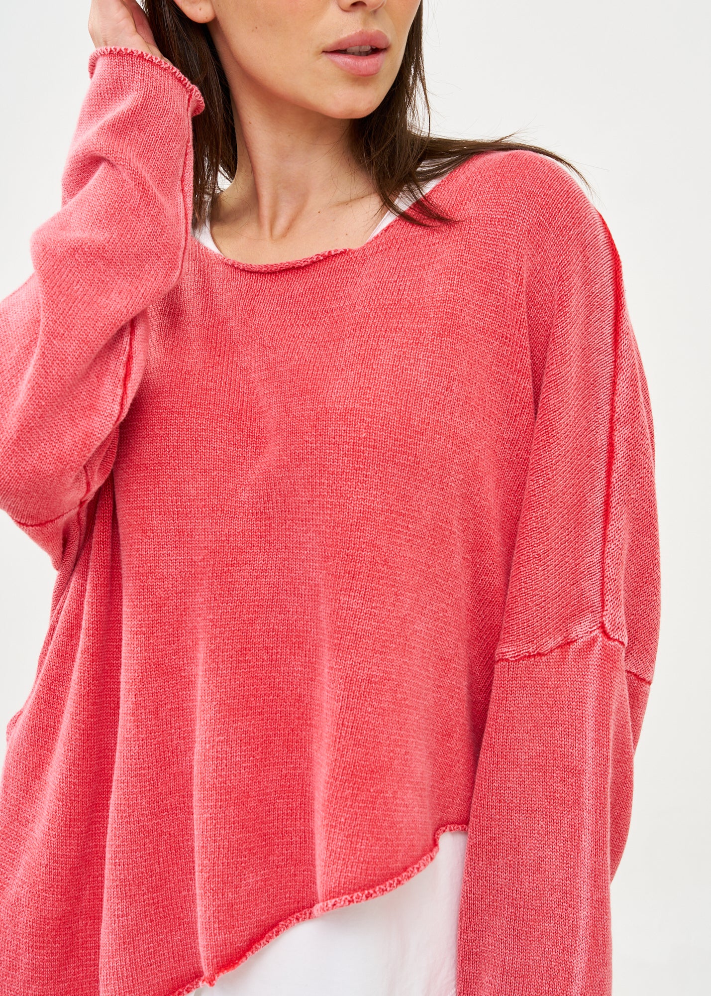 סריג ווש עטלף אוברסייז אדום ווש