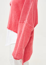 סריג ווש עטלף אוברסייז אדום ווש